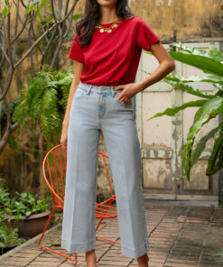 Alternative view of PANTALON DENIM CANDACE EN COLOR AZUL CLARO