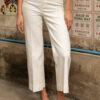 PANTALON FIONA CULOTTE EN COLOR CLOUD DANCER - Imagen 2