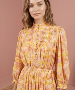 Alternative view of VESTIDO LARGO GAIA CON ESTAMPADO DE FLORES de MU!UM STUDIO