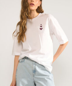 Alternative view of CAMISETA OVERSIZE NUANYKA BLANCA CON PRINT de NÜMPH