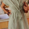 VESTIDO CORTO LAIDA CON ESTAMPADO DE RAYAS - Imagen 3