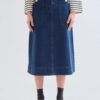 FALDA MIDI DENIM CON FLORES BORDADAS EUPHONIA de COMPAÑÍA FANTÁSTICA - Imagen 3