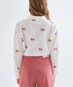Alternative view of CAMISA DE ALGODÓN CON BORDADO DE ZORRITOS de COMPAÑÍA FANTÁSTICA