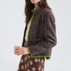 CHAQUETA TWEED MARRÓN CON DETALLES EN VERDE de COMPAÑÍA FANTÁSTICA - Imagen 4