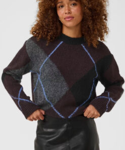 JERSEY KAGRITH DE ROMBOS CON LANA Y ALPACA de KAFFE CLOTHING
