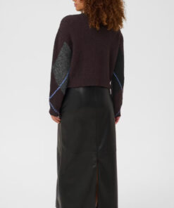 Alternative view of FALDA LARGA KAARENSE EN COLOR NEGRO EFECTO PIEL de KAFFE CLOTHING