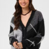 CARDIGAN KAGRITH DE ROMBOS CON LANA Y ALPACA de KAFFE CLOTHING - Imagen 4