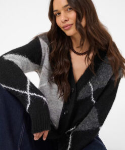 CARDIGAN KAGRITH DE ROMBOS CON LANA Y ALPACA de KAFFE CLOTHING
