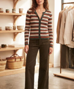Alternative view of CARDIGAN MARIANNE DE CANALÉ CON ESTAMPADO DE RAYAS