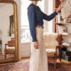 CAMISA MARTINA EN DENIM OSCURO CON VOLANTES - Imagen 3