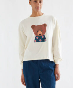 CAMISETA CREMA CON ESTAMPADO DE OSO de COMPAÑÍA FANTÁSTICA